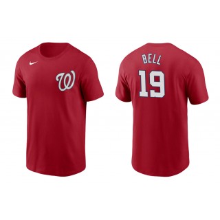 Nationals Josh Bell Red Name Number Nike T-Shirt