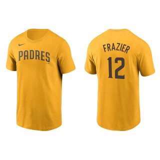 San Diego Padres Adam Frazier Gold Name & Number Nike T-Shirt