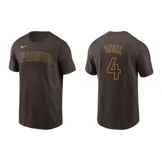 Padres Blake Snell Brown Name Number Nike T-Shirt