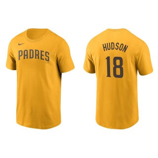 San Diego Padres Daniel Hudson Gold Name & Number Nike T-Shirt