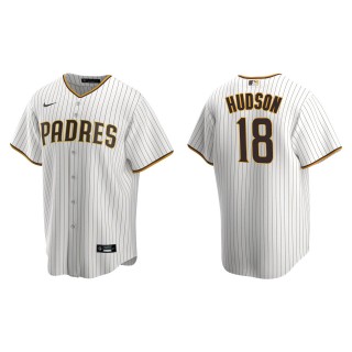 San Diego Padres Daniel Hudson White Brown Replica Home Jersey