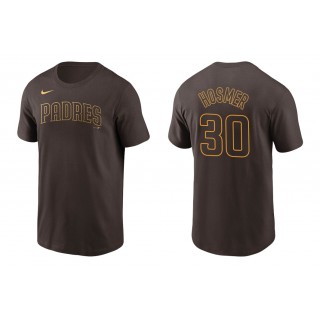 Padres Eric Hosmer Brown Name Number Nike T-Shirt