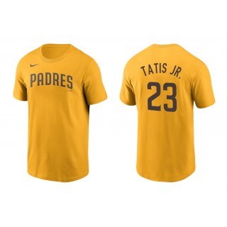 Padres Fernando Tatis Jr. Gold Name Number Nike T-Shirt