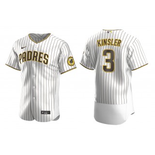 Padres Ian Kinsler White Brown Authentic Alternate Jersey