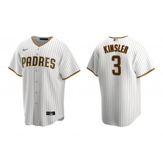 Padres Ian Kinsler White Brown Replica Home Jersey