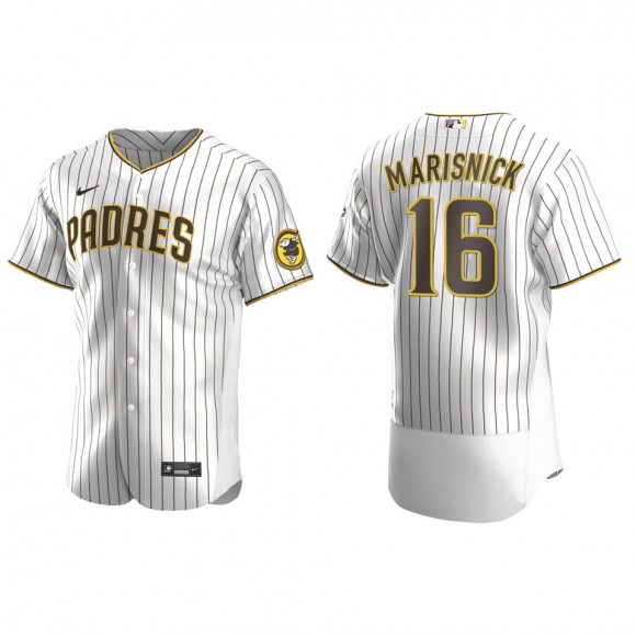 San Diego Padres Jake Marisnick White Brown Authentic Alternate Jersey