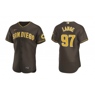 Padres Justin Lange Brown Authentic Road Jersey