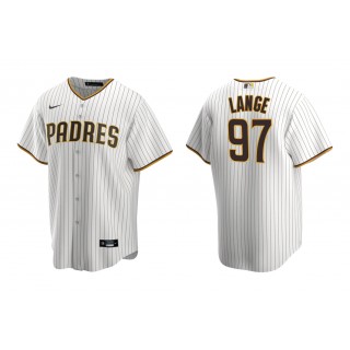 Padres Justin Lange White Brown Replica Home Jersey