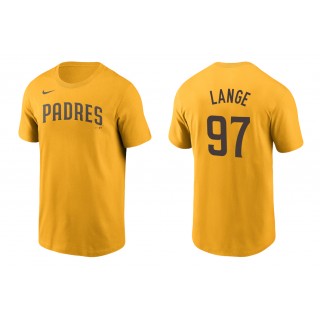 Padres Justin Lange Gold Name Number Nike T-Shirt