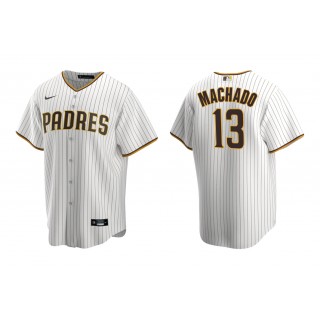 Padres Manny Machado White Brown Replica Home Jersey