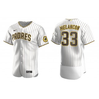 Padres Mark Melancon White Brown Authentic Alternate Jersey