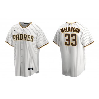 Padres Mark Melancon White Brown Replica Home Jersey