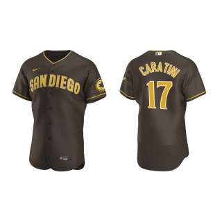 Padres Victor Caratini Brown Authentic Road Jersey