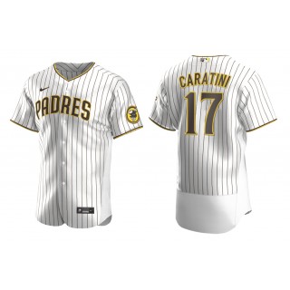 Padres Victor Caratini White Brown Authentic Alternate Jersey