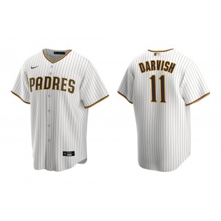 Padres Yu Darvish White Brown Replica Home Jersey