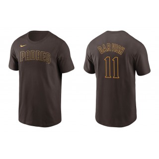 Padres Yu Darvish Brown Name Number Nike T-Shirt