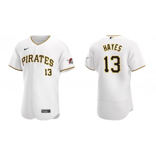 Pirates Ke'Bryan Hayes White Authentic Home Jersey