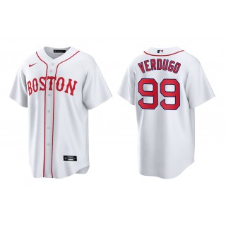 Red Sox Alex Verdugo White 2021 Patriots' Day Replica Jersey