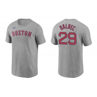 Red Sox Bobby Dalbec Gray Name Number Nike T-Shirt