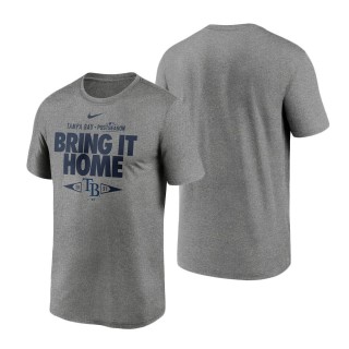 Bay Rays Gray 2021 Postseason Proving Grounds T-Shirt