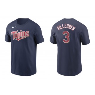 Twins Harmon Killebrew Navy Name Number Nike T-Shirt