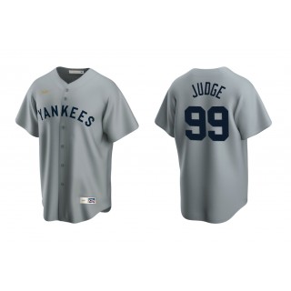 Yankees Aaron Judge Gray Cooperstown Collection Road Jersey