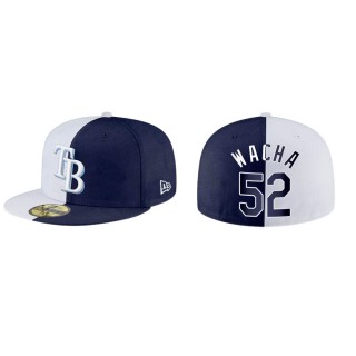 Michael Wacha Rays White Navy Split 59FIFTY Hat