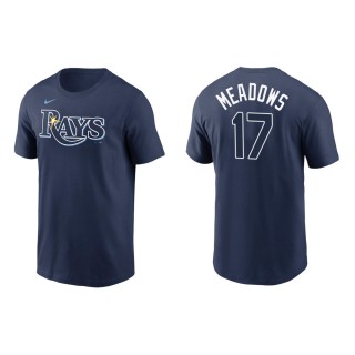 Austin Meadows Navy Name & Number Men's T-Shirt