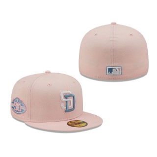 Padres 50th Anniversary Sky Undervisor 59FIFTY Fitted Hat Pink