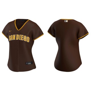 San Diego Padres Brown Replica Road Women Jersey