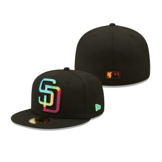 San Diego Padres Neon Fill 59FIFTY Cap Black