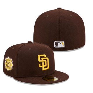 San Diego Padres Logo Side 59FIFTY Fitted Cap Brown