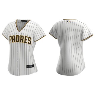 San Diego Padres White Brown Replica Home Women Jersey