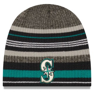 Seattle Mariners Striped Beanie Hat Navy