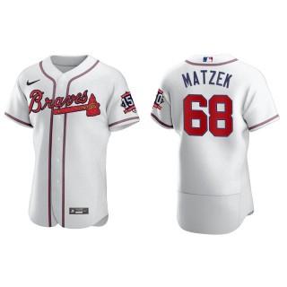 Men's Tyler Matzek Atlanta Braves Nike White Home 2021 World Series 150th Anniversary Jersey