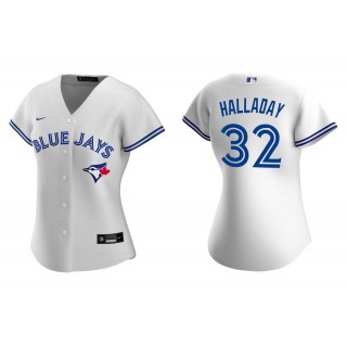 Roy Halladay White Replica Home Women's Jersey