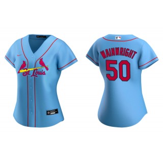 Adam Wainwright Light Blue Replica Alternate Women's Jersey