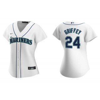 Ken Griffey Jr. White Replica Home Women's Jersey