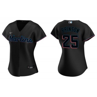 Lewis Brinson Black Replica Alternate Women's Jersey