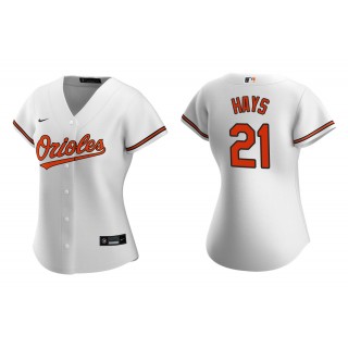 Austin Hays White Replica Home Women's Jersey