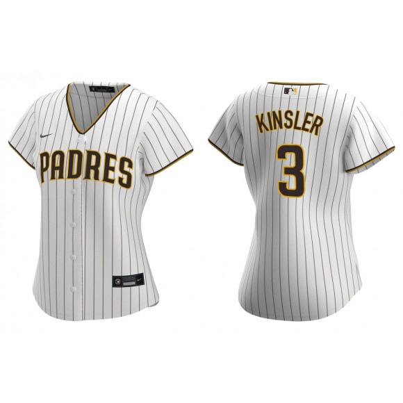 Ian Kinsler White Brown Replica Home Women's Jersey