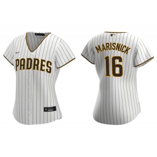 Jake Marisnick White Brown Replica Home Women's Jersey