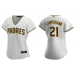 Luis Campusano White Brown Replica Home Women's Jersey