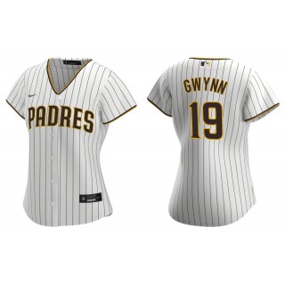 Tony Gwynn White Brown Replica Home Women's Jersey