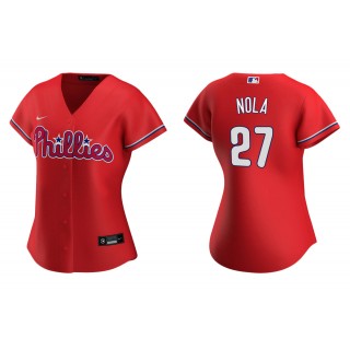 Aaron Nola Red Replica Alternate Women's Jersey