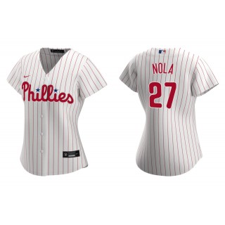 Aaron Nola White Replica Home Women's Jersey