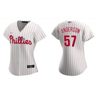 Chase Anderson White Replica Home Women's Jersey