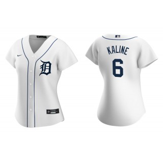 Al Kaline White Replica Home Women's Jersey