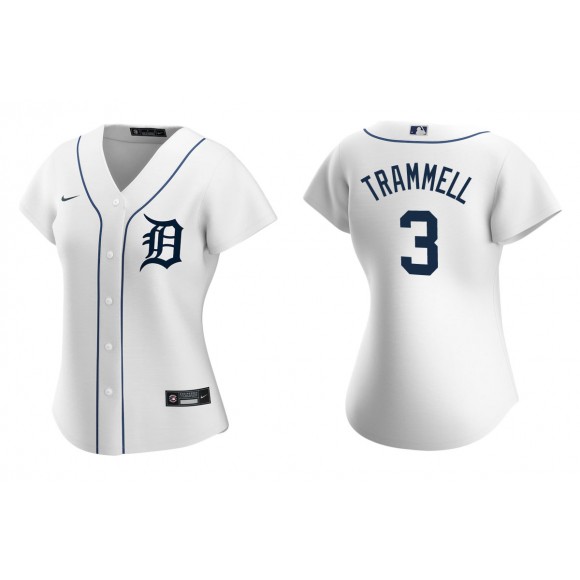 Alan Trammell White Replica Home Women's Jersey