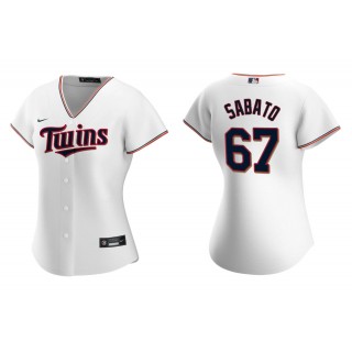 Aaron Sabato White Replica Home Women's Jersey